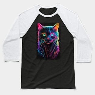 Neon Cat 12 Baseball T-Shirt